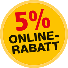 5 Prozent Online-Rabatt