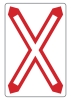 §50/*6d Andreaskreuz eingleisig Tafel