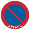 §52/13a Parken verboten mit Aufdruck: Anfang