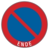 §52/13a Parken verboten mit Aufdruck: Ende