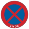 §52/13b Halten und Parken verboten mit Aufdruck: Ende