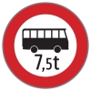 §52/*7f Fahrverbot für Omnibusse Gewichtsangabe
