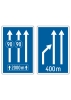 §53/23b Voranzeiger Autobahn Fahrstreifenverlauf
