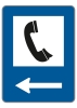§53/*5 Telefon           Pfeil linksweisend