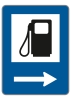§53/*6 Tankstelle        Pfeil rechtsweisend