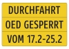 Einschubtafel Umleitung 3-zeilig