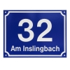 Hausnummerntafel Folie auf Alu