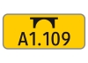 Objekttafel Autobahn    gelb/schwarz