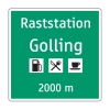 Vorwegweiser Raststation...m grün/weiß