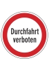 Durchfahrt verboten