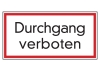 Durchgang verboten.