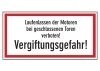 Laufenlassen der Motoren bei geschlossenen Toren verboten! Vergiftungsgefahr!