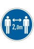 Abstand halten - 2 Meter