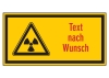 Symbol Radioaktiv (leer) mit Wunschtext