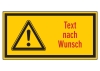 Symbol Gefahr (leer) mit Wunschtext