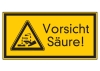 Symbol + Text Vorsicht Säure
