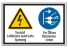 Vorsicht! Elektrische Spannung/Vor Öffnen Netzstecker ziehen