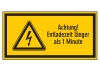 Achtung! Entladezeit länger als 1 Minute