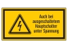 Auch bei ausgeschaltetem Hauptschalter unter Spannung!
