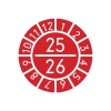 Prüfplakette selbstklebend rot/weiß 100 Stück / Packung