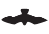Raubvogelsymbol 'I' schwarz matt, selbstklebend