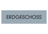 Stockwerkschild ERDGESCHOSS Alu selbstklebend