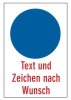 Gebots-Kombischild (leer) mit Wunschtext
