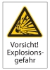 Vorsicht! Explosionsgefahr