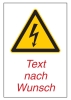 Elektr. Spannung Kombischild (leer) m.Wunschtext