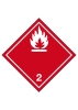 Nr.2.1 Entzündbare Gase rot/weiß