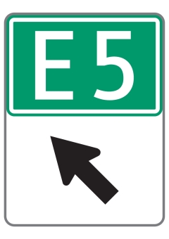 §53/18 Kennzeichnung v. E-Straßen vor Kreuzungen