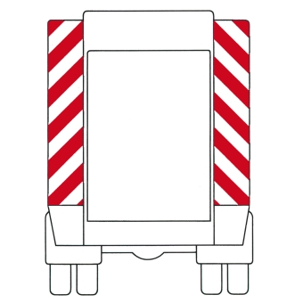 Warnmarkierungsband Typ 2 rückstrahlend rot/weiß links