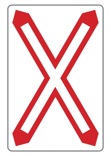 Artikelbild des Artikels “§50/*6d Andreaskreuz eingleisig Tafel “