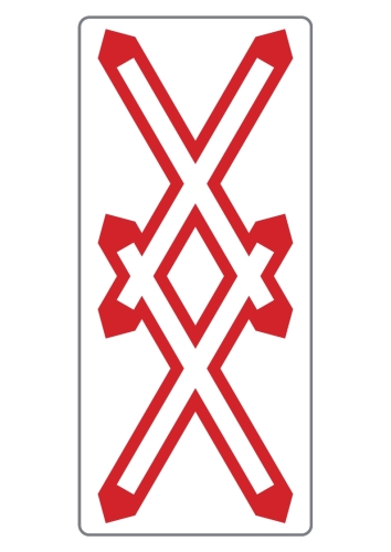 Artikelbild des Artikels “§50/*6d Andreaskreuz mehrgleisig senkrecht Tafel “
