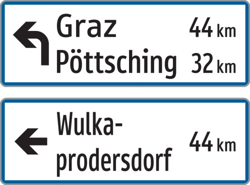Artikelbild des Artikels “§53/13b Wegweiser zweizeilig “