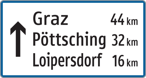 Artikelbild des Artikels “§53/13b Wegweiser dreizeilig “