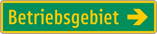 Artikelbild des Artikels “§53/13 Wegweiser Sammelbezeichnung Gewerbe Grün/Gelb “