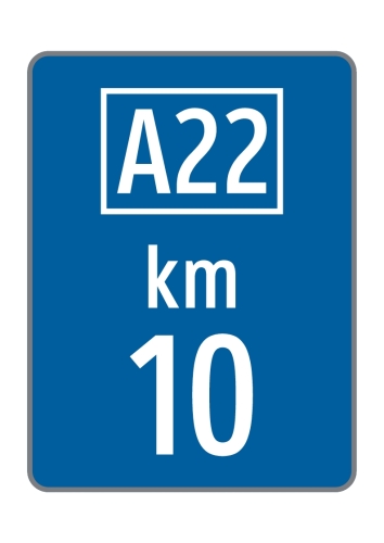 Artikelbild des Artikels “Kilometertafel Format 1 a Bundesstraßen A und S “
