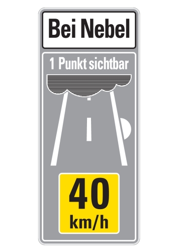 Artikelbild des Artikels “Nebelwarntafel 40 Km/h “