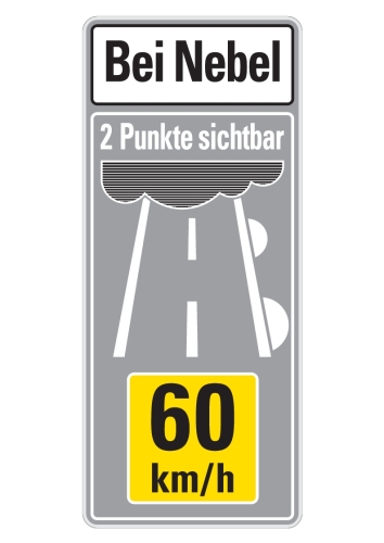 Artikelbild des Artikels “Nebelwarntafel 60 Km/h “