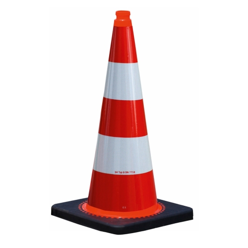 Artikelbild des Artikels “Leitkegel tagesleuchtend rot/orange, vollflächig mit Folie Typ 2 rot/weiß “