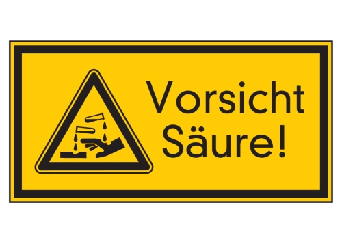 Artikelbild des Artikels “Symbol + Text Vorsicht Säure “