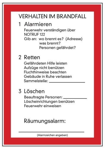 Artikelbild des Artikels “Verhalten im Brandfall  Bild 1 “