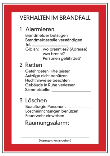 Artikelbild des Artikels “Verhalten im Brandfall  Bild 2 “