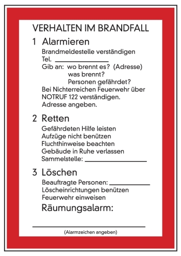 Artikelbild des Artikels “Verhalten im Brandfall  Bild 3 “