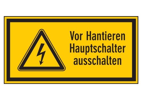 Artikelbild des Artikels “Vor Hantieren Hauptschalter ausschalten “