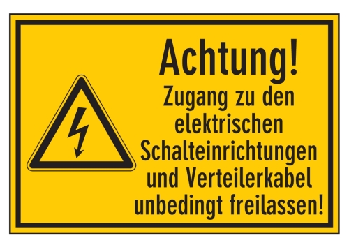 Artikelbild des Artikels “Achtung! Zugang zu den elektrischen Schalteinrichtungen und ... “
