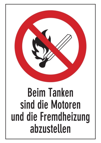 Artikelbild des Artikels “Beim Tanken sind die Motoren u. die Fremdheizung abzustellen “