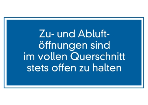 Artikelbild des Artikels “Zu- und Abluftöffnungen sind im vollen Querschnitt stets offen zu halten “