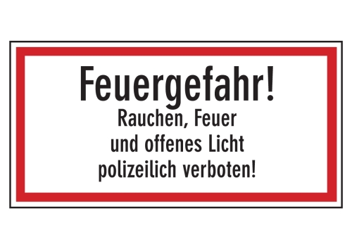 Artikelbild des Artikels “Feuergefahr! Rauchen, Feuer u. offenes Licht polizeilich verboten! “